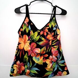 MIRACLESUIT Vibrant Floral One Piece Swimsuit Size 12